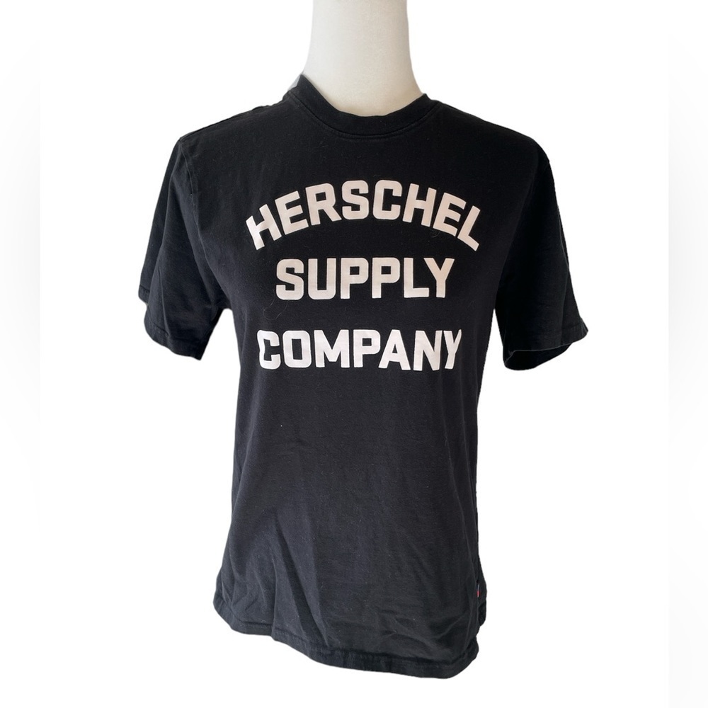 EC Herschel Supply Company Black Cotton T-Shirt - Size Small